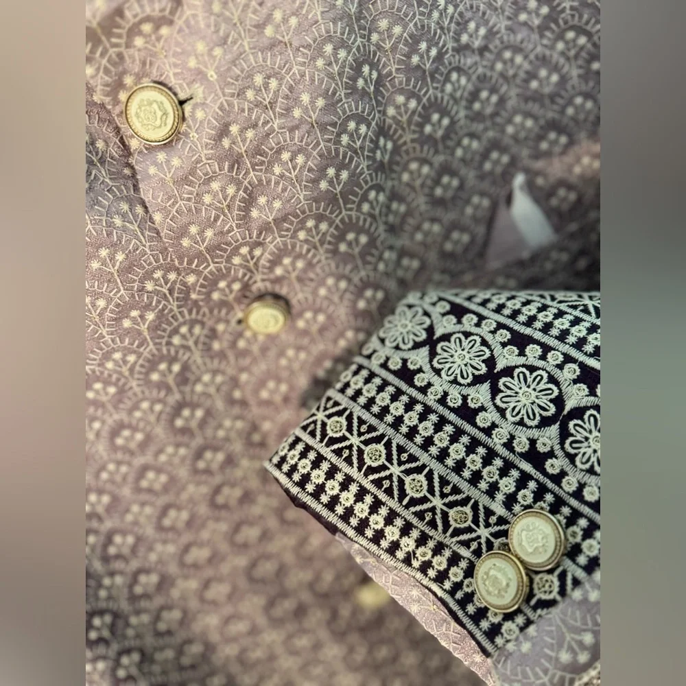 Purple Ombré Sherwani - Picture 4 of 4